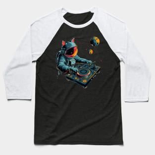 Cat DJ Jam Baseball T-Shirt